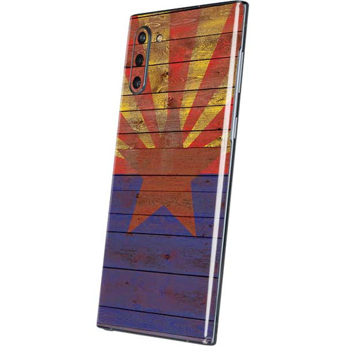 Arizona Flag Dark Wood Galaxy Note 10 Skin